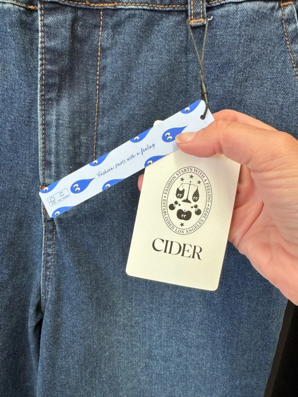 Cider Medium Blue Deep V Denim Overalls